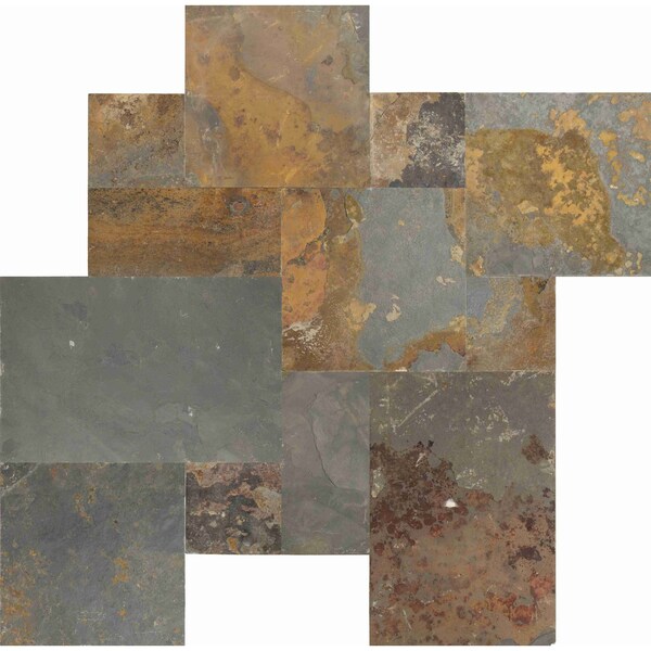 し*ち様 Volcanic  Msi California Gold Pattern SAMPLE Gauged Slate Floor And